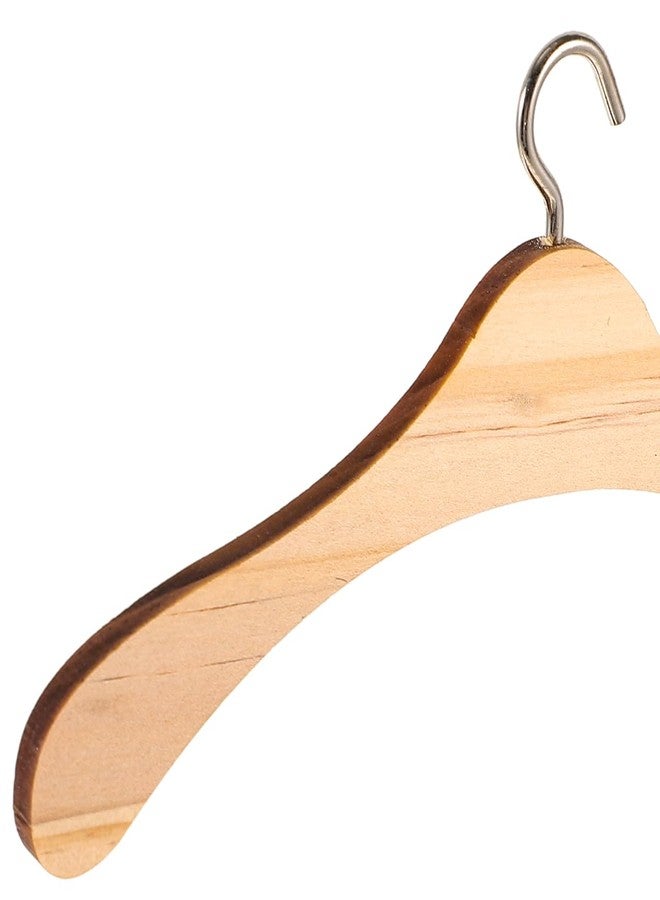 Toddmomy Mini Wooden Clothes Rack 5.9 Inch Doll Hanger for Dollhouse Accessories and Toy Wardrobe Organization - Image 4